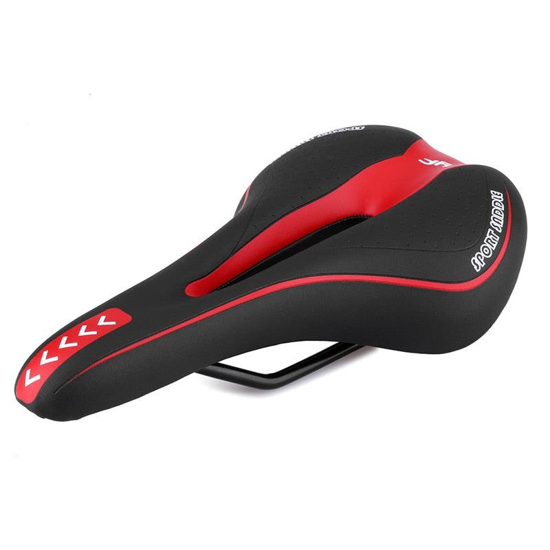 Breathable Silicone Cushion Seat PU Leather Surface Silica Filled Gel Comfortable Shockproof Bicycle Saddle Padded Professional Waterproof Road Bike Saddle For Men Stevvex