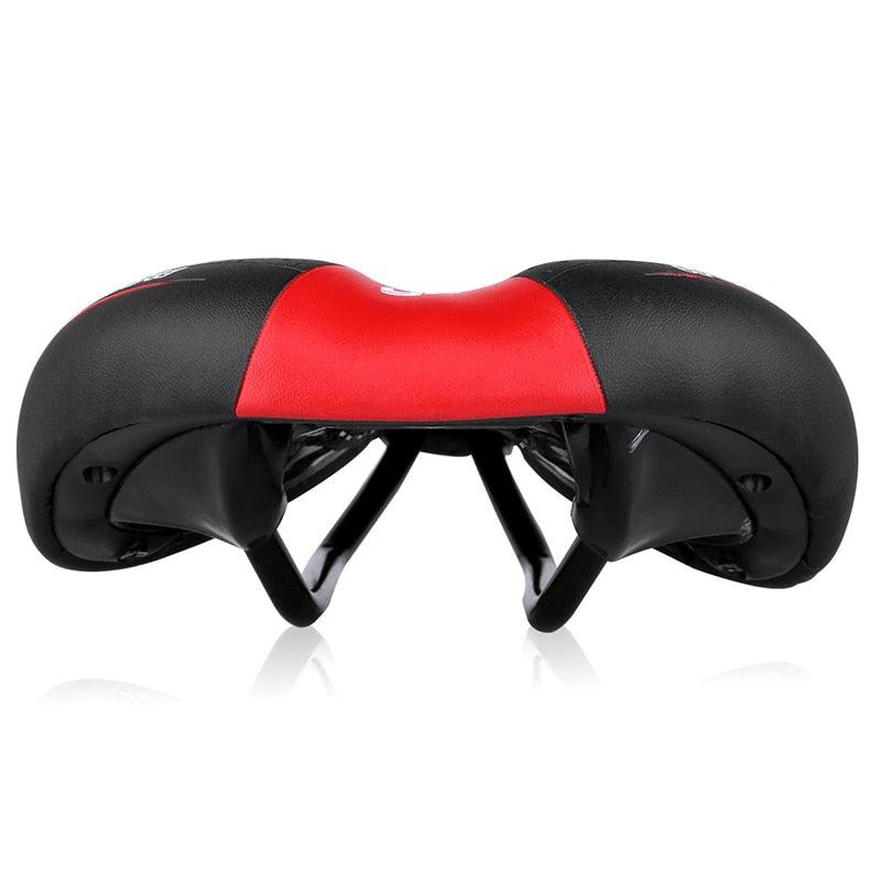 Breathable Silicone Cushion Seat PU Leather Surface Silica Filled Gel Comfortable Shockproof Bicycle Saddle Padded Professional Waterproof Road Bike Saddle For Men Stevvex