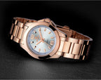 Classic Analogue Black Silver Women Watch Waterproof Elegant Quartz Wrist Watches Stainless Steel For Womens Stevvex
