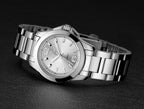 Classic Analogue Black Silver Women Watch Waterproof Elegant Quartz Wrist Watches Stainless Steel For Womens Stevvex