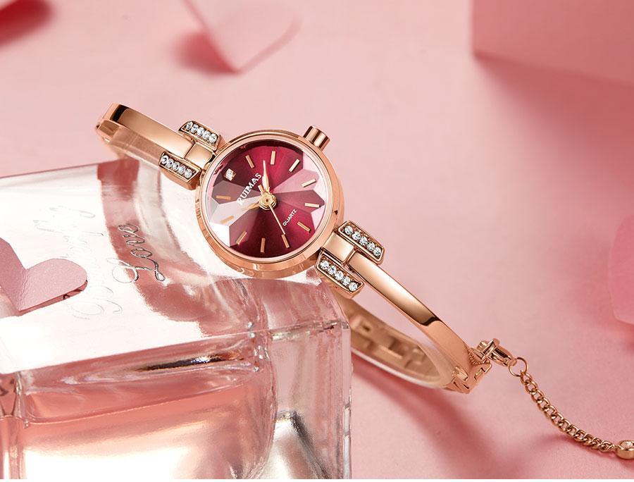 Luxury Small Silver Women Watch Modern Bracelet Wristwatch Quartz Waterproof Mini Round Design Stevvex