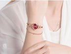 Luxury Small Silver Women Watch Modern Bracelet Wristwatch Quartz Waterproof Mini Round Design Stevvex