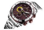 Luxury Men's Business Quartz Watches Blue Fashion Chronograph Elegant Stainless Steel Wristwatches For Man Stevvex