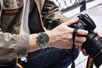 New Men Silver Blue Watch Business Analog Chronogragh Full Steel Luxury Casual Male Waterproof Sports Design Watches