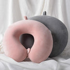 Memory Foam U-Shaped pillow Slow Rebound Neck Pillow Nap Airplane Pillow Travel Cartoon Memory U-Shaped Headrest Long Trip Sleep With No Neck Pain Super Soft Memory Foam Neck Pillow Easy Washing With Removable Cover By My Perfect Dream