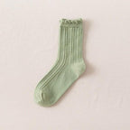 Ruffle Frilly Socks Kawaii Cotton Socks Cute Women Solid Color Warm Winter Running Cycling Climbing Unisex socks For Men And Women
