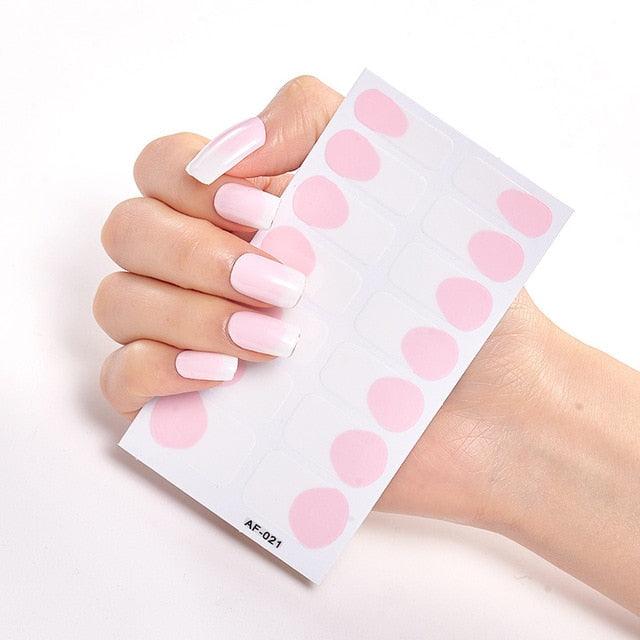 Full Cover Nail Stickers Nail Polish Nail Decoration Nails Sticker Designer Self Adhesive Nail Sticker Creative Nail Art Sticker Sticker Nail Decorations Accessories Metal Curve Stripe Lines Design Letter Nail Sticker Adhesive Decoration Template Stevvex