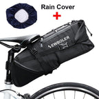 Black Bike Bag Bicycle Bag Cycle Cycling Bike Seat Bag Bags Accessories Waterproof Bike Packing Bags Large Bike Bags Fully Waterproof Bike Bag Under Seat Roll Up Cycling Rear Tail Pack Stevvex