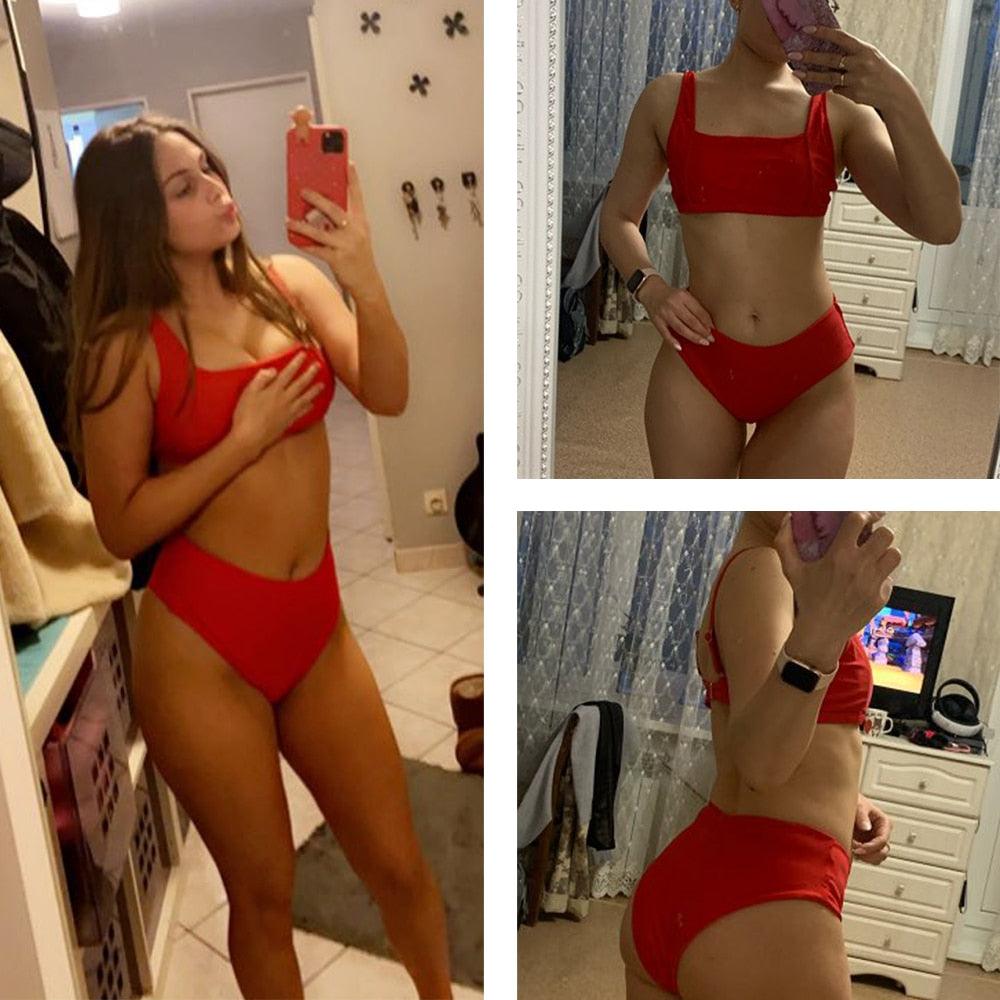 High Waist Bikini Leopard Bikini Women Push Up Swimsuit Women's Leopard Print Swimsuits High Waist Bikini Set 2 Piece Bathing Suits Women Printed Swimwear Tie Dye Summer Swim Beachwear Stevvex