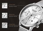 Multifunctional Black Luxury Women Watch Fashion Quartz Business Style Stainless Steel Strap Wrist Watch Stevvex