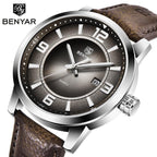 2021 New Simple Business Quartz Men Wristwatch Luxury Casual Leather Strap Waterproof Watch Stevvex