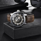 2021 New Simple Business Quartz Men Wristwatch Luxury Casual Leather Strap Waterproof Watch Stevvex