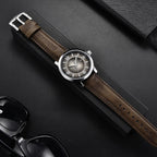 2021 New Simple Business Quartz Men Wristwatch Luxury Casual Leather Strap Waterproof Watch Stevvex