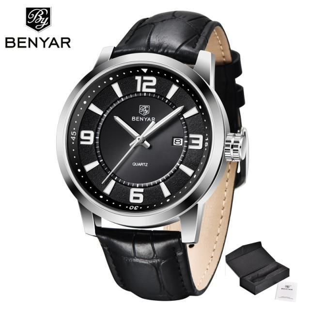 2021 New Simple Business Quartz Men Wristwatch Luxury Casual Leather Strap Waterproof Watch Stevvex