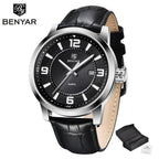 2021 New Simple Business Quartz Men Wristwatch Luxury Casual Leather Strap Waterproof Watch Stevvex