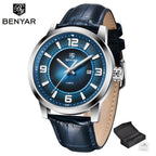 2021 New Simple Business Quartz Men Wristwatch Luxury Casual Leather Strap Waterproof Watch Stevvex