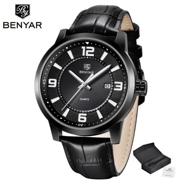 2021 New Simple Business Quartz Men Wristwatch Luxury Casual Leather Strap Waterproof Watch Stevvex