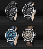 2021 New Simple Business Quartz Men Wristwatch Luxury Casual Leather Strap Waterproof Watch Stevvex