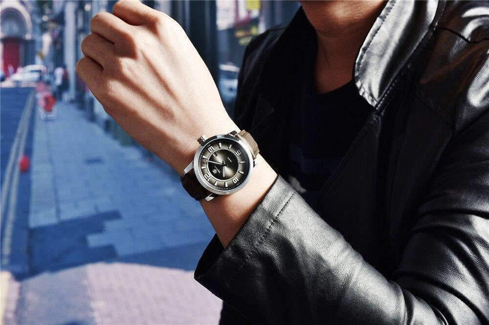 2021 New Simple Business Quartz Men Wristwatch Luxury Casual Leather Strap Waterproof Watch Stevvex