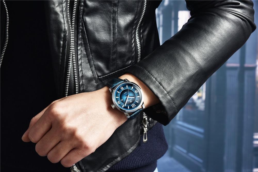2021 New Simple Business Quartz Men Wristwatch Luxury Casual Leather Strap Waterproof Watch Stevvex