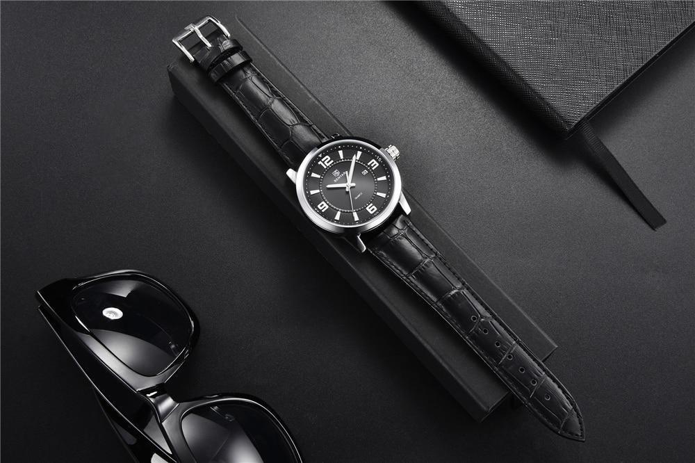 2021 New Simple Business Quartz Men Wristwatch Luxury Casual Leather Strap Waterproof Watch Stevvex