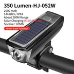 Bike Light Rainproof USB Rechargeable LED 2000mAh MTB Front Lamp Headlight Aluminum Ultralight Flashlight Super Bright Bicycle Front Headlight 5 Light Modes And Large Capacity Battery Stevvex