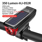 Bike Light Rainproof USB Rechargeable LED 2000mAh MTB Front Lamp Headlight Aluminum Ultralight Flashlight Super Bright Bicycle Front Headlight 5 Light Modes And Large Capacity Battery Stevvex