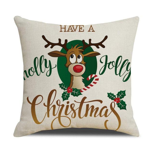 Christmas Green Stripe Pattern Cotton Linen Throw Pillow Christmas Stripe Pillow Cases Christmas Green Decorative Cushion Cover Cotton Linen Pillowcase Indoor Sofa Decorations Home Sofa Decorative Pillowcase 45X45CM Stevvex