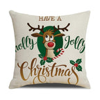 Christmas Green Stripe Pattern Cotton Linen Throw Pillow Christmas Stripe Pillow Cases Christmas Green Decorative Cushion Cover Cotton Linen Pillowcase Indoor Sofa Decorations Home Sofa Decorative Pillowcase 45X45CM Stevvex