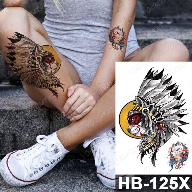 New Big Butterfly Waterproof Temporary Sticker Tattoo Elegant Black Colorful Tattoos Rose For Women Men Stevvex