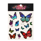 Waterproof Colorful Butterfly Temporary 3D Stickers Body Tattoos Various Styles For Womens