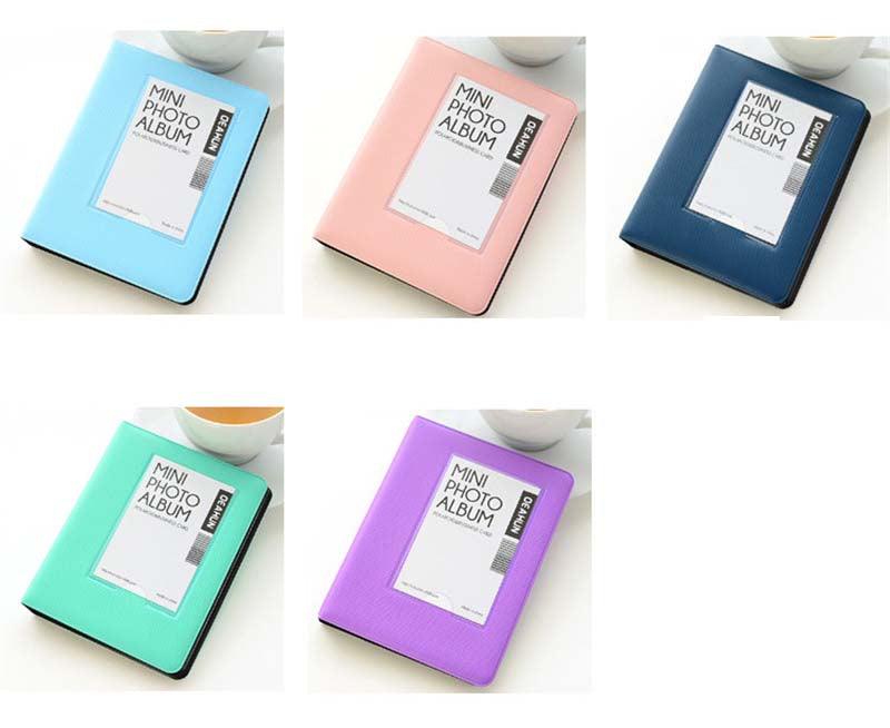 64 Pockets Mini Instant Polaroid Photo Album Picture Case for Mini Film 7s 8 25 50s 90 Mini Polaroid Album Refillable Notebook Photo Album Valentines Day Gift Anniversary Gift Stevvex