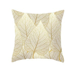 Tropical Leaf Flower Green Yellow Pillowcase Decorative Throw Pillow Case Cushion Cover Gold Stamping Leaves Polyester Cushion Cover Throw Pillow Decorative Cushions Home Decor Pillow Covers Stevvex