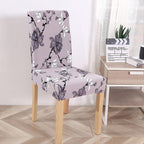 New Chair Covers Spandex Stretch Chair Covers Dining Slipcover Decorative Chair Cover floral For Kitchen Wedding Banquet Hotel Stretch Armless Chair Slipcover for Dining Room Seat Cushion, Spandex Kitchen Parson Chair Protector Cover, Removable & Washable Stevvex
