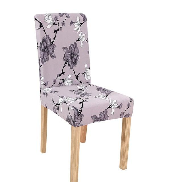 New Chair Covers Spandex Stretch Chair Covers Dining Slipcover Decorative Chair Cover floral For Kitchen Wedding Banquet Hotel Stretch Armless Chair Slipcover for Dining Room Seat Cushion, Spandex Kitchen Parson Chair Protector Cover, Removable & Washable Stevvex