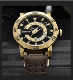Luxury Men Fashion Watches Quartz Wrist Watches Military Casual Leather Strap Waterproof Elegant Watch
