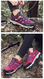 Autumn Winter Sports Shoes Outdoor Training Hiking Men's Shoes Camping Women's Non-Slip Wear-Resistant Hiking Shoes Men Low Top Outdoor Walking Leather Trail Shoes