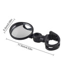 Universal Bicycle Mirror Bicycle Accessories Handlebar Rearview Mirror Rotate Wide-Angle Rearview Mirror Rotatable Round Adjustable Shockproof Convex Wide Angle Universal Back Rear View Mirrors Stevvex