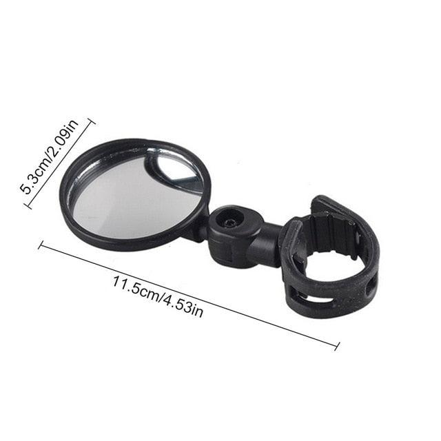 Universal Bicycle Mirror Bicycle Accessories Handlebar Rearview Mirror Rotate Wide-Angle Rearview Mirror Rotatable Round Adjustable Shockproof Convex Wide Angle Universal Back Rear View Mirrors Stevvex