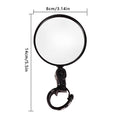 Universal Bicycle Mirror Bicycle Accessories Handlebar Rearview Mirror Rotate Wide-Angle Rearview Mirror Rotatable Round Adjustable Shockproof Convex Wide Angle Universal Back Rear View Mirrors Stevvex