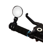 Universal Bicycle Mirror Bicycle Accessories Handlebar Rearview Mirror Rotate Wide-Angle Rearview Mirror Rotatable Round Adjustable Shockproof Convex Wide Angle Universal Back Rear View Mirrors Stevvex