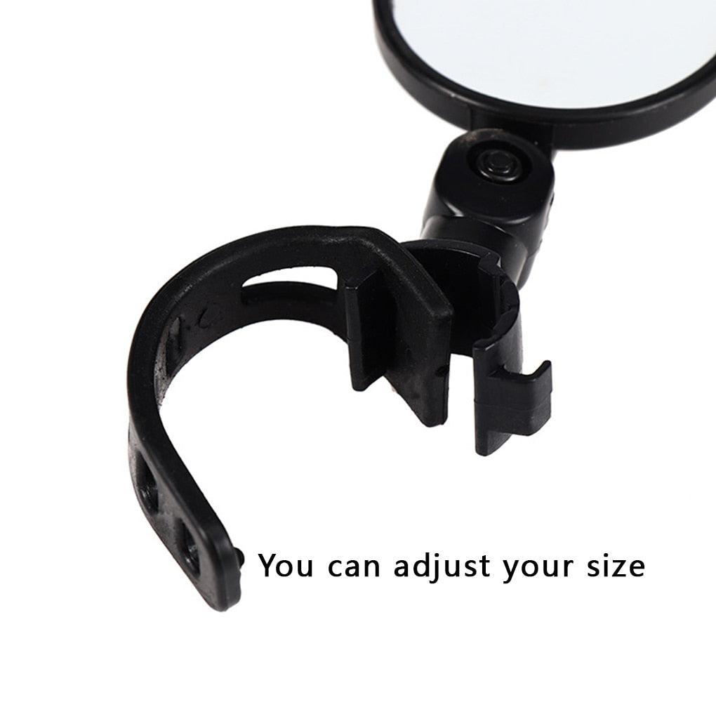 Universal Bicycle Mirror Bicycle Accessories Handlebar Rearview Mirror Rotate Wide-Angle Rearview Mirror Rotatable Round Adjustable Shockproof Convex Wide Angle Universal Back Rear View Mirrors Stevvex