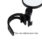 Universal Bicycle Mirror Bicycle Accessories Handlebar Rearview Mirror Rotate Wide-Angle Rearview Mirror Rotatable Round Adjustable Shockproof Convex Wide Angle Universal Back Rear View Mirrors Stevvex