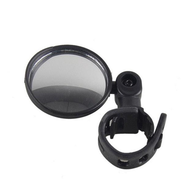 Bicycle Handlebar Rearview Mirror Portable Universal Adjustable Bike Rearview Mirror Wide-Angle Convex Mirror Rear View Safe Mirrors Adjustable Rotatable Handlebars Mounted Plastic Convex Mirror For Mountain Stevvex