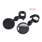 Bicycle Handlebar Rearview Mirror Portable Universal Adjustable Bike Rearview Mirror Wide-Angle Convex Mirror Rear View Safe Mirrors Adjustable Rotatable Handlebars Mounted Plastic Convex Mirror For Mountain Stevvex