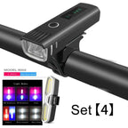 Bike Flashlight For Bicycle Anti-glare Smart Bike Light USB Rechargeable Front Rear Lamp Cycling Headlight Bike Light Set USB Rechargeable Bicycle Front Headlight Taillight 4 Light Modes Led Headlight Stevvex