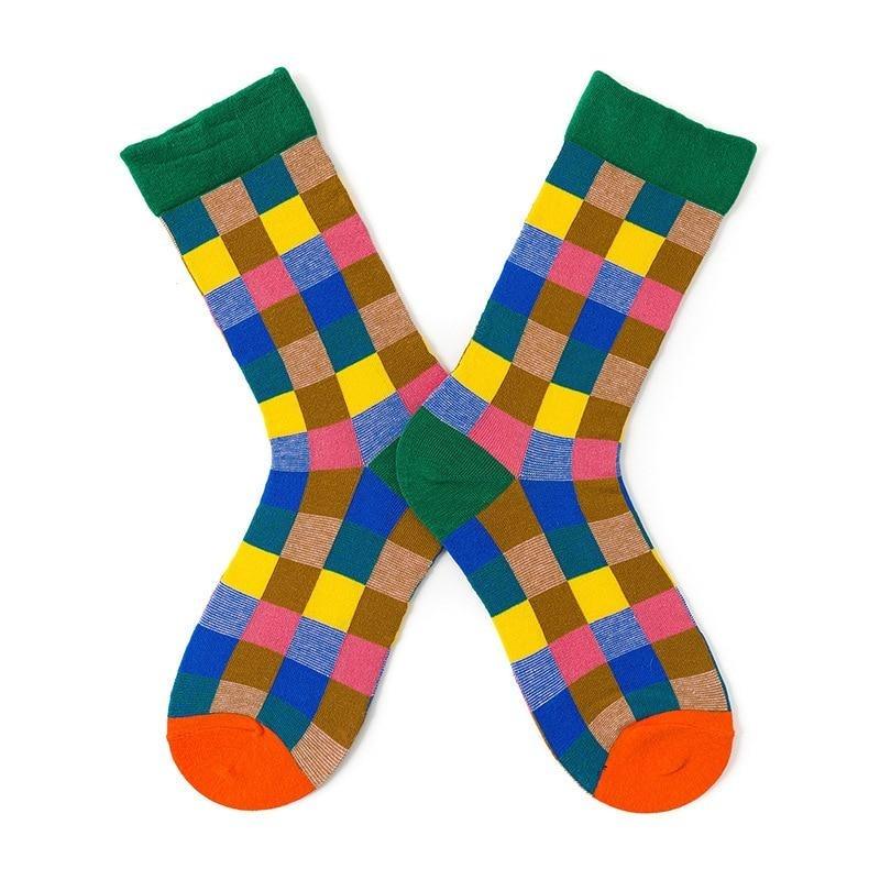 Novelty Happy Funny Women Graphic Short Socks Socks Combed Out Of Pure Cotton Art Abstract Oil Painting Socks French Style Crew Socks For Men And Women Stevvex