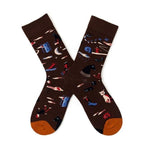 Novelty Happy Funny Women Graphic Short Socks Socks Combed Out Of Pure Cotton Art Abstract Oil Painting Socks French Style Crew Socks For Men And Women Stevvex