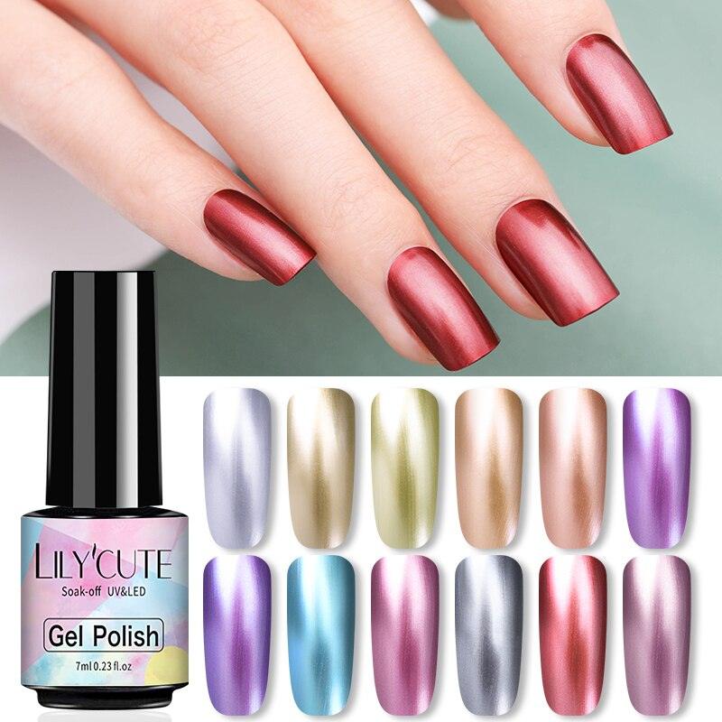 Luxury Metallic Womens Nail Polish Silver Rose Permanent UV Gel Nail Varnish Elegant Luxury Metal Effect More Collor For Girls Stevvex