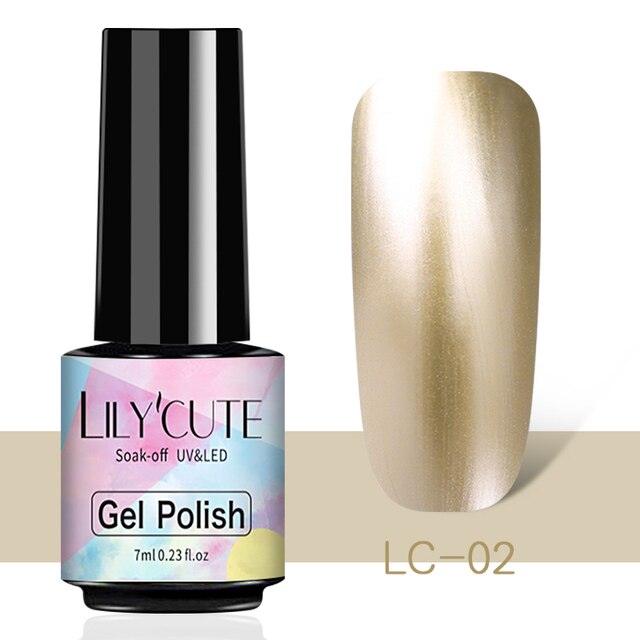 Luxury Metallic Womens Nail Polish Silver Rose Permanent UV Gel Nail Varnish Elegant Luxury Metal Effect More Collor For Girls Stevvex
